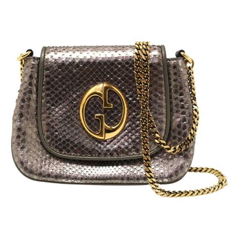 gucci python crossbody bag|Python crossbody bag with Double G in dark green .